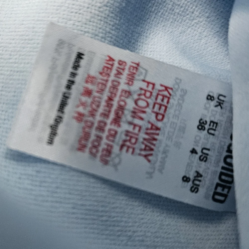 Balloon Sleeve Powder Blue Mini Dress 4 - Picture 6 of 6